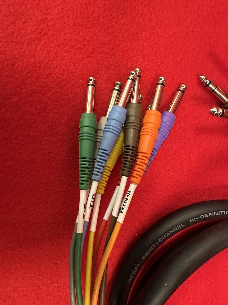 Hosa snake 4xPhono stereo – 8xPhono mono 1,8 mtr (used)